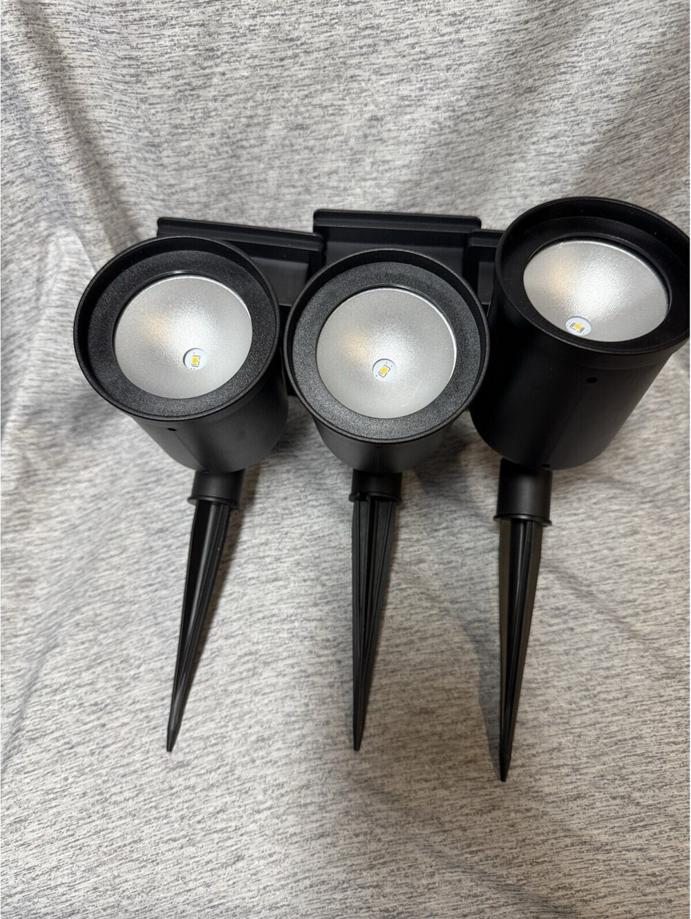 3 Room Essentials Outdoor Solar LED Accent Spotlight Black Waterproof Modern